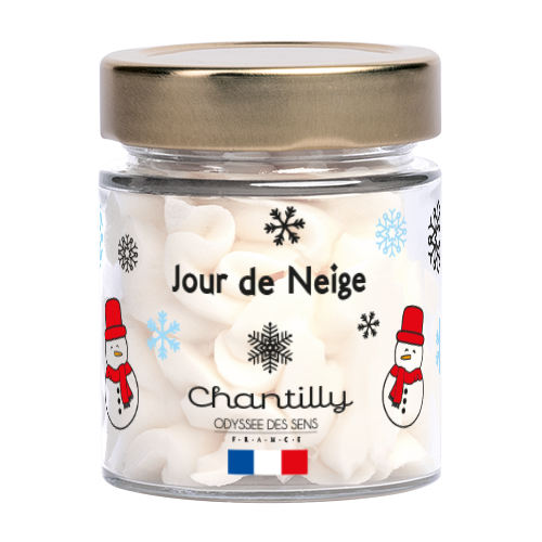 Bougie Chantilly Noël 80g Jour de Neige