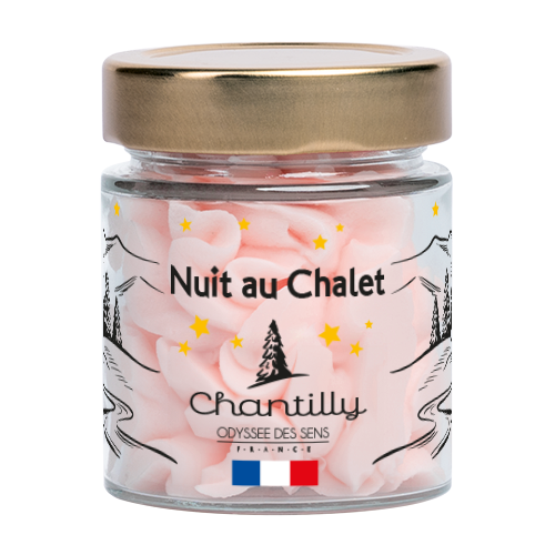 Bougie Chantilly Noël 80g Nuit au Chalet