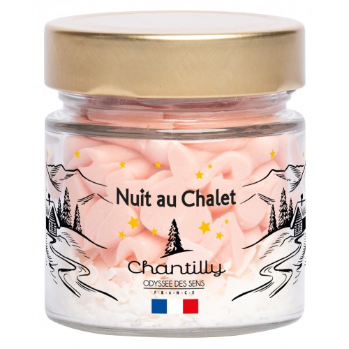 Bougie Chantilly Noel 150g Nuit au Chalet